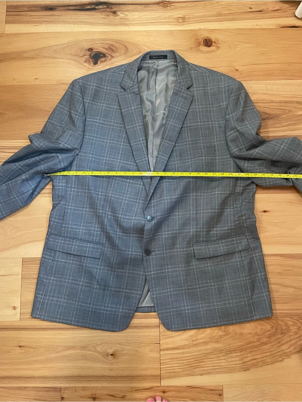 Calvin Klein Gray Windowpane Sport Coat